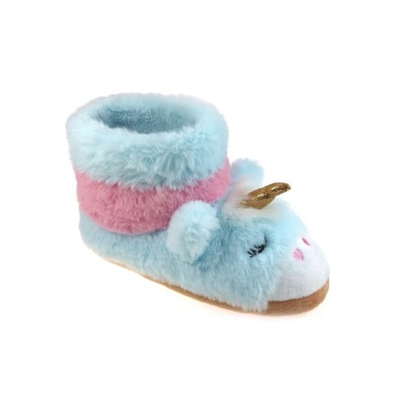 Baby Toddler Fuzzy Soft Comfy Unicorn Slippers Shoes Size 6 - Picture 2 of 4